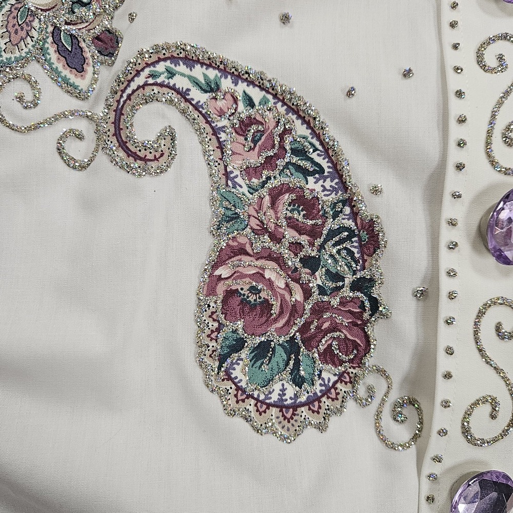 Klassie Lassie Ladies Cowgirl Western Style Shirt Rodeo Jewel Glitter - NWT - Picture 3 of 8